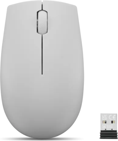 Mouse Wireless Lenovo 300, 1000 dpi, Gri (GY51L15678)