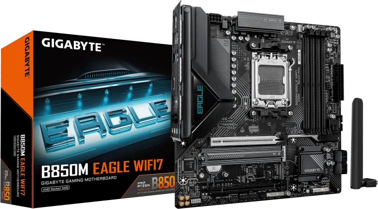 Placa de baza Gigabyte B850M Eagle WIFI7, Socket AM5, DDR5, Micro-ATX
