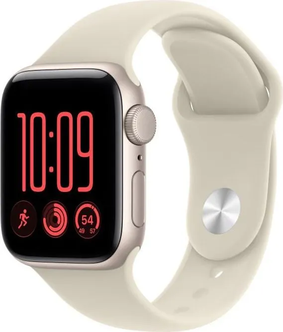 Apple Watch SE 3 GPS 40mm Starlight Aluminium Case with Sand Sport Band - S/M