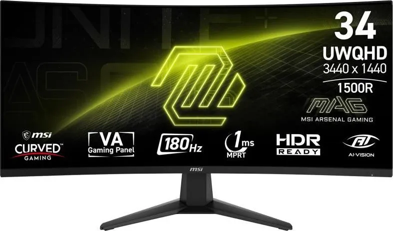 Monitor Commercial MSI MAG 346CQ, 34", 3440 x 1440 pixeli, Black