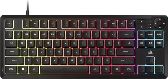 Tastatura Gaming Corsair K55 CORE TKL, RGB, USB, negru, EN US