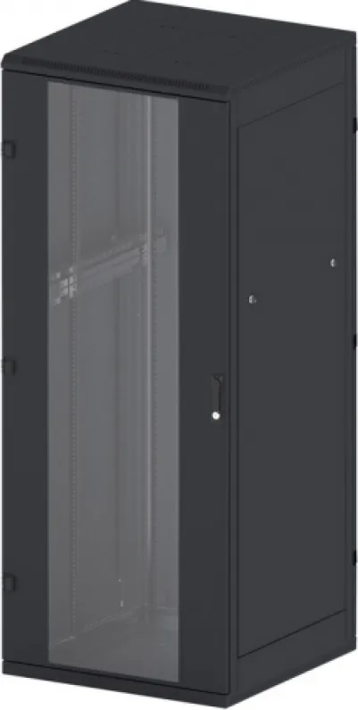 Rack de podea 19 Triton 27U 600x1000mm usa fata sticla panouri laterale/spate detasabile sectiuni pentru