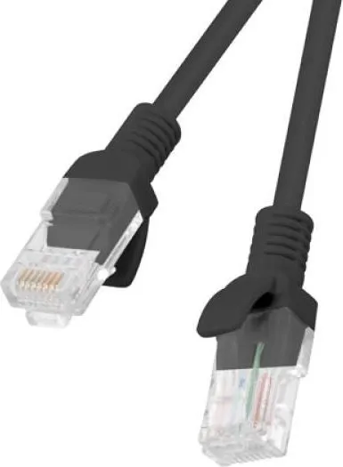 Patch cord Cat.5e UTP 15 m negru, Fluke Passed