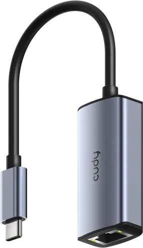 Adaptor Ethernet CUDY UE25C, USB-C, 1 port, RJ-45, Gri