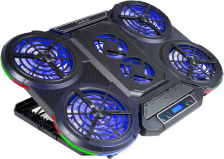 Stand/Cooler notebook Spacer SPNS-GAMING-6F, pana la 17 inch, 6 ventilatoare, negru