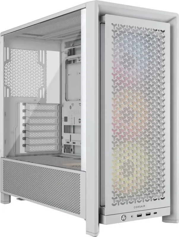 Carcasa Corsair Frame 4000D RS ARGB, Mid Tower, White