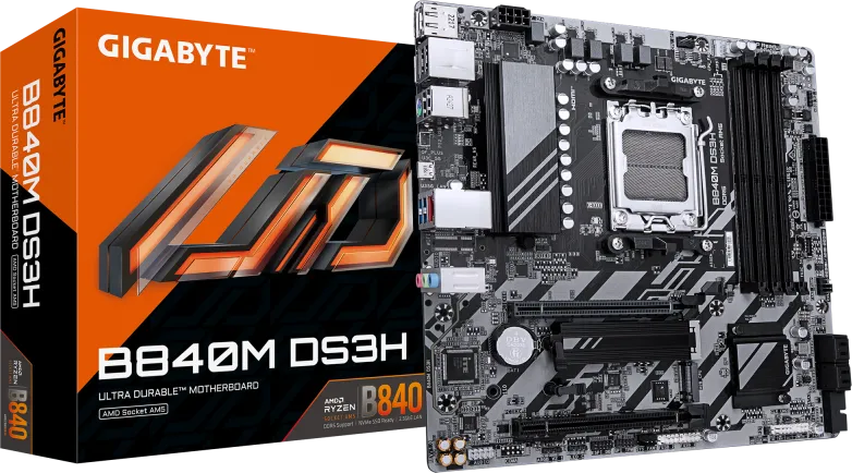 Placa de baza Gigabyte B840M DS3H, Socket AM5, DDR5, Micro-ATX
