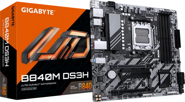 Placa de baza Gigabyte B840M DS3H, Socket AM5, DDR5, Micro-ATX