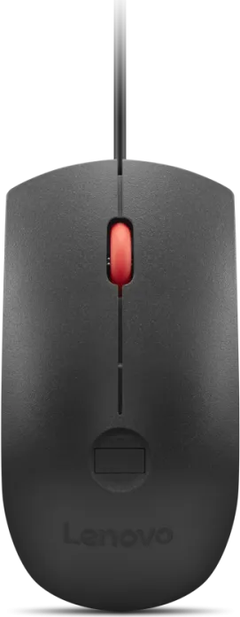 Mouse Lenovo Fingerprint Biometric USB Mouse Gen3, 2000 dpi, Negru