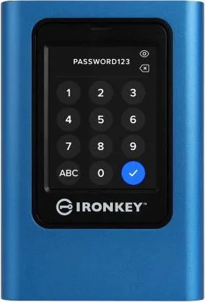 SSD extern Kingston Vault Privacy 80, 1.92 TB, USB Type-C, Albastru