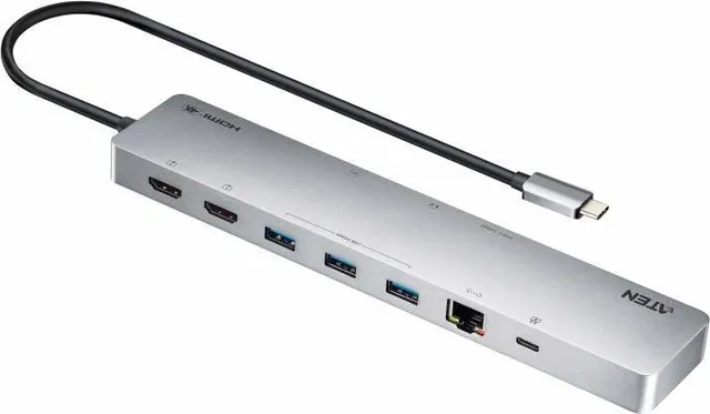 Docking station ATEN UH3240-AT, USB tip-C, 100W, argintiu