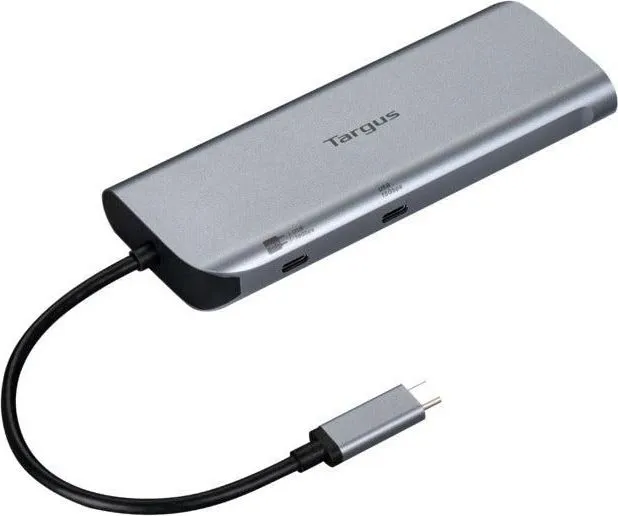 Hub USB Targus Dual Video Mobile Dock, USB-C, peste 5 porturi, HDMI, RJ-45, Gri