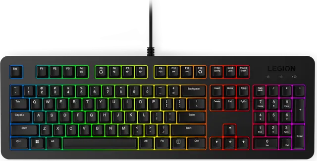 Tastatura Gaming Lenovo K310, RGB, USB, Negru, EN US