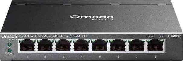 Switch TP-Link Gigabit ES208GP, 8 porturi, PoE