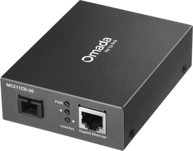 Convertor Media TP-Link Omada MC211CS-2 1 Gbps, 1310TX/1550RX nm, 20 km, RJ-45 - SC/UPC