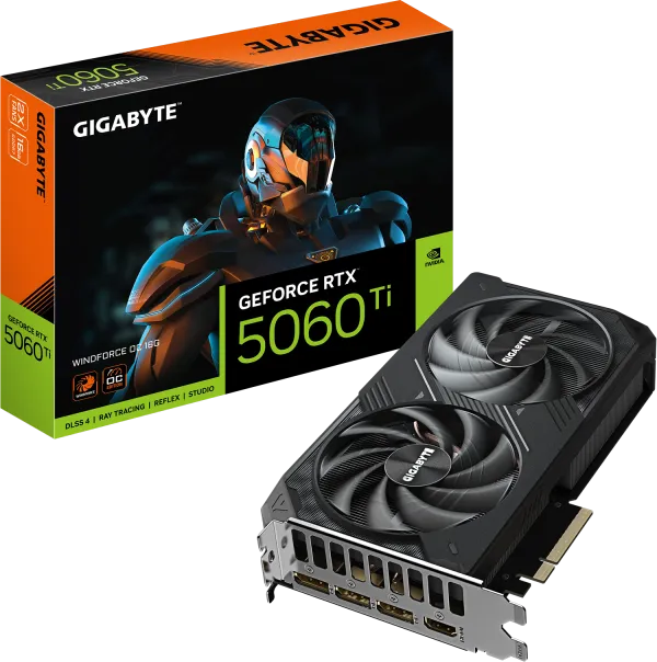 Placa video Gigabyte Geforce RTX 5060 Ti Windforce OC, 16GB GDDR7, PCI Express 5.0, 128bit