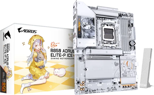Placa de baza Gigabyte B850 Aorus ELITE-P ICE, Socket AM5, DDR5, ATX