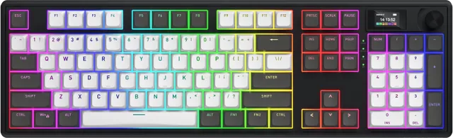 Tastatura Mecanica Gaming Hator Skyfall 100 Pro Wireless, RGB, Wireless, Alb-Negru, EN US