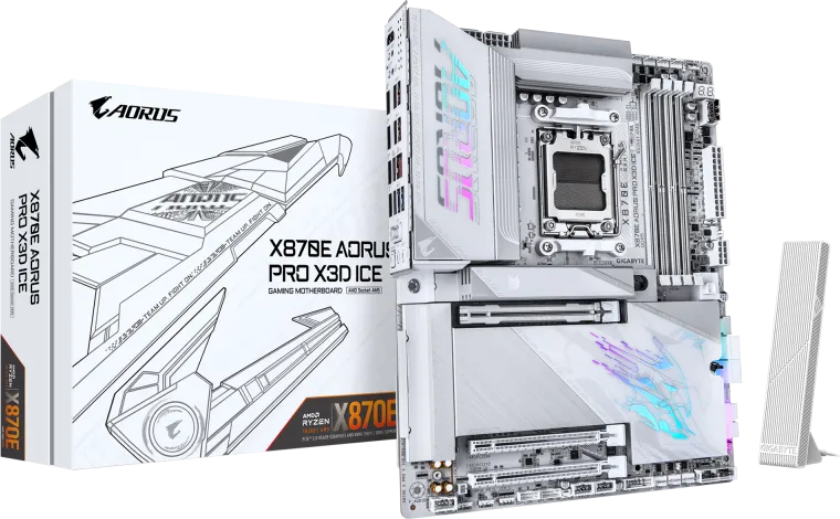 Placa de baza Gigabyte X870E Aorus PRO X3D ICE, Socket AM5, DDR5, ATX
