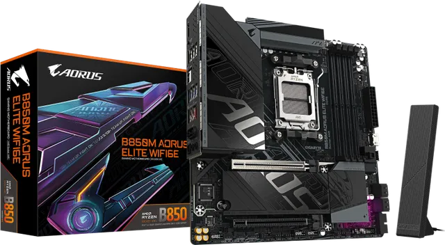 Placa de baza Gigabyte B850M Aorus Elite WIFI6E, Socket AM5, DDR5, Micro-ATX