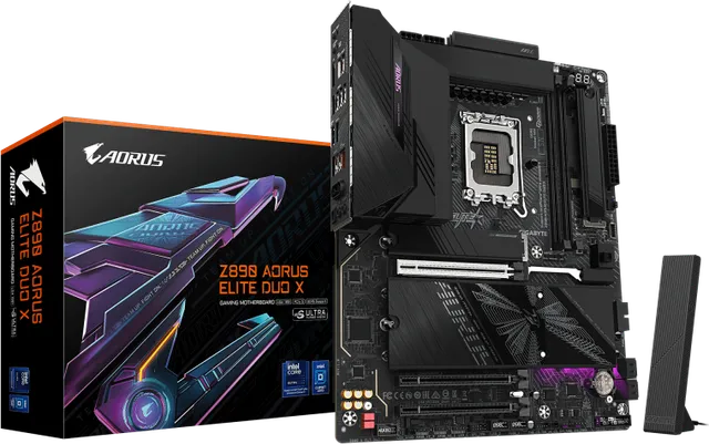Placa de baza Gigabyte Z890 Aorus Elite DUO X, LGA 1851, DDR5, ATX