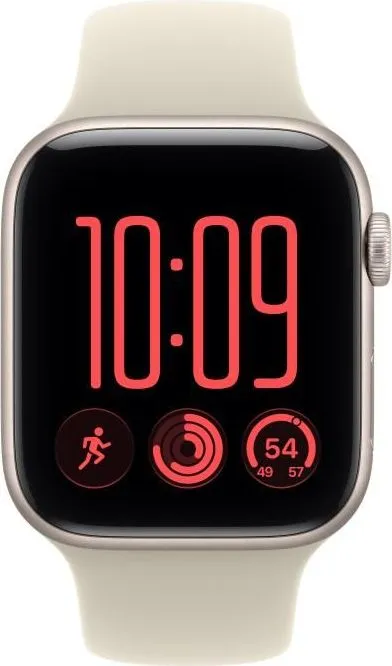 Apple Watch SE 3 GPS + Cellular 44mm Starlight Aluminium Case with Sand Sport Band - S/M