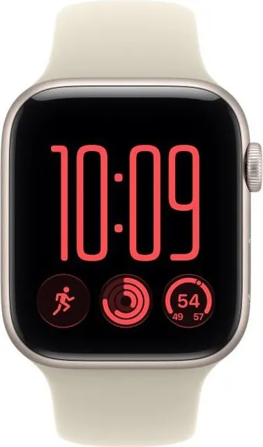 Apple Watch SE 3 GPS + Cellular 44mm Starlight Aluminium Case with Sand Sport Band - S/M