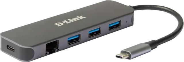 Docking station D-Link DUB-2334, USB Type-C, 60W, Gri