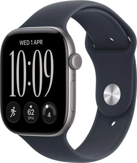 Apple Watch Series 12 GPS + Cellular 46mm Space Grey Aluminium Case with Navy Blue Sport Band - M/L