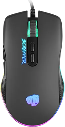 Mouse Gaming FURY Scrapper, 6400 DPI, Negru