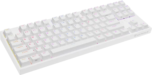 Tastatura Mecanica Gaming Genesis Thor 404 TKL, RGB, USB, Alb, Qwerty (NKG-2070)