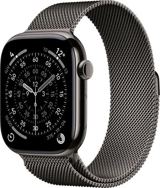Apple Watch Series 11 GPS + Cellular 46mm Slate Titanium Case with Slate Milanese Loop - M/L