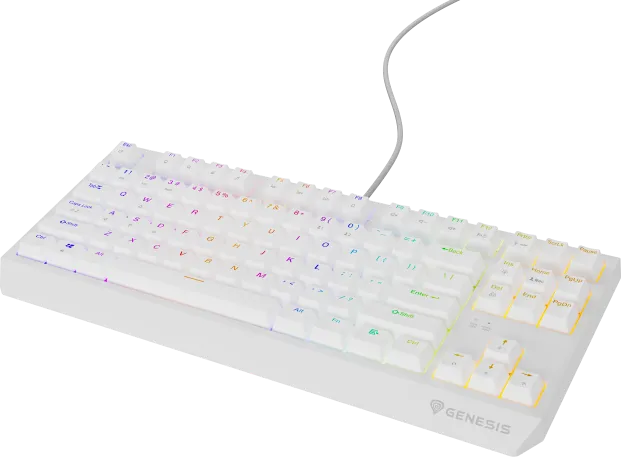 Tastatura Mecanica Gaming Genesis Thor 230 TKL, RGB, USB, Alb