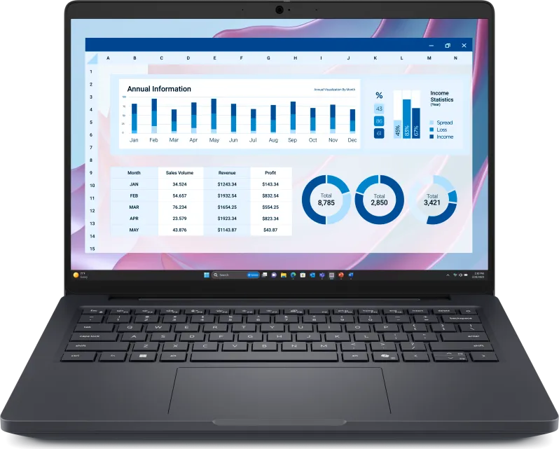 Laptop Business DELL Pro Max 14 MC14255, cu procesor Ryzen AI 7 PRO 350, 14'', 16 GB LPDDR5x, 512 GB SSD