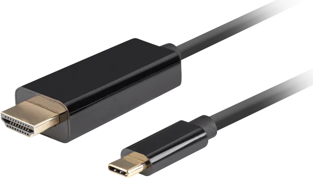 Cablu Lanberg CA-CMHD-10CU-0018-BK, USB C/ HDMI, 1, 8 m, Negru