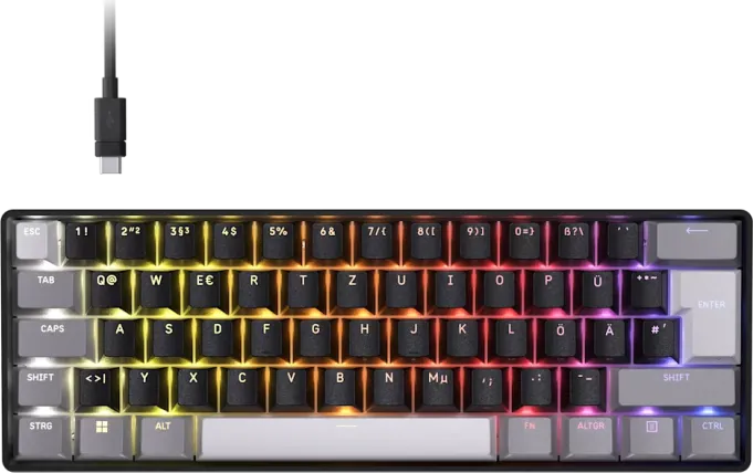 Tastatura Mecanica Corsair Clipper PRO MINI 60, USB, Negru, Qwertz