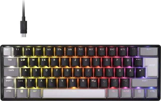 Tastatura Mecanica Corsair Clipper PRO MINI 60, USB, Negru, Qwertz