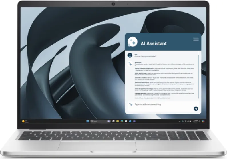 Laptop Business Dell Pro 16 Plus (PB16255), cu procesor Ryzen AI 7 PRO 350, 16'' IPS, 32 GB LPDDR5x, 512 GB