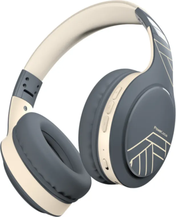 Casti Over-ear PowerLocus P19, Wireless/Wired, Gri