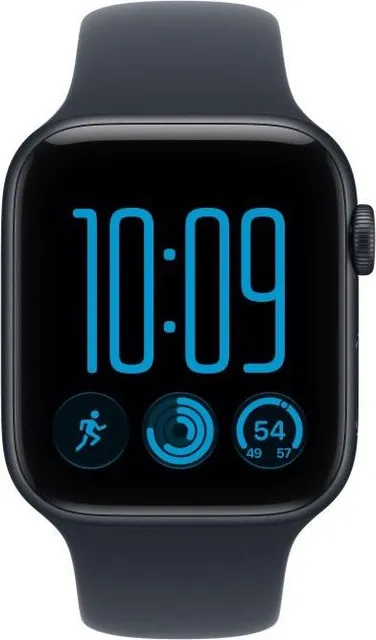 Apple Watch SE 3 GPS + Cellular 44mm Midnight Aluminium Case with Navy Blue Sport Band - S/M