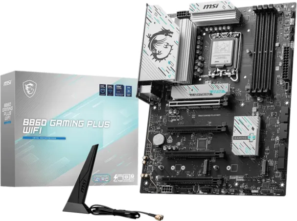 Placa de baza MSI B860 Gaming PLUS WIFI, LGA 1851, DDR5, ATX