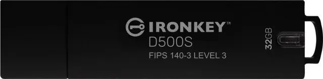 Memorie USB Kingston IronKey D500S 32GB, USB Type-A, Negru