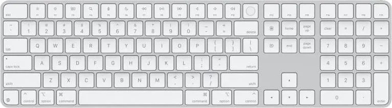Apple Magic Keyboard (2024) w Touch ID and Numeric Keypad - US English - White Keys