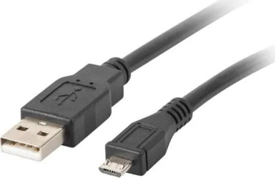 Cablu Lanberg CA-USBM-10CC-0003-BK, Micro-USB B/ USB A, 0.3 m, Negru