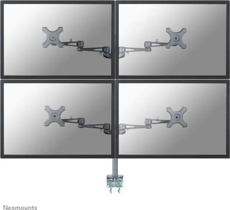 Brat monitor dublu Neomounts, compatibilitate ecran 10-27", greutate maxima suportata per ecran 6kg