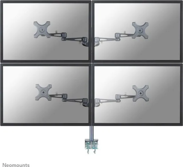 Brat monitor dublu Neomounts, compatibilitate ecran 10-27", greutate maxima suportata per ecran 6kg