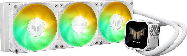 Cooler Procesor ASUS TUF Gaming LC III 360 ARGB LCD White Edition, Lichid, 12 cm, 3 ventilatoare, aRGB