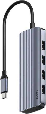 Hub USB CUDY UH500 USB-C, 6 porturi, HDMI, Argintiu