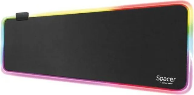 Mousepad Gaming Spacer SP-PAD-GAME-RGB-PICT, 900 x 300 mm, Negru