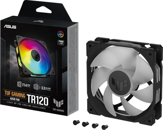 Ventilator Carcasa ASUS TUF Gaming TR120 ARGB, 12 cm, 2200 RPM, RGB